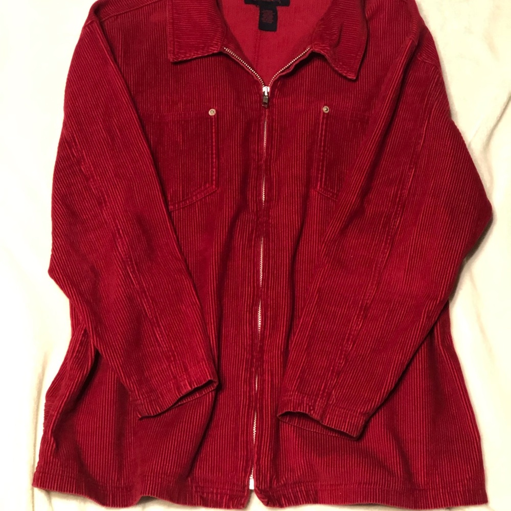 Denim & Company Red Corduroy Women’s Jacket